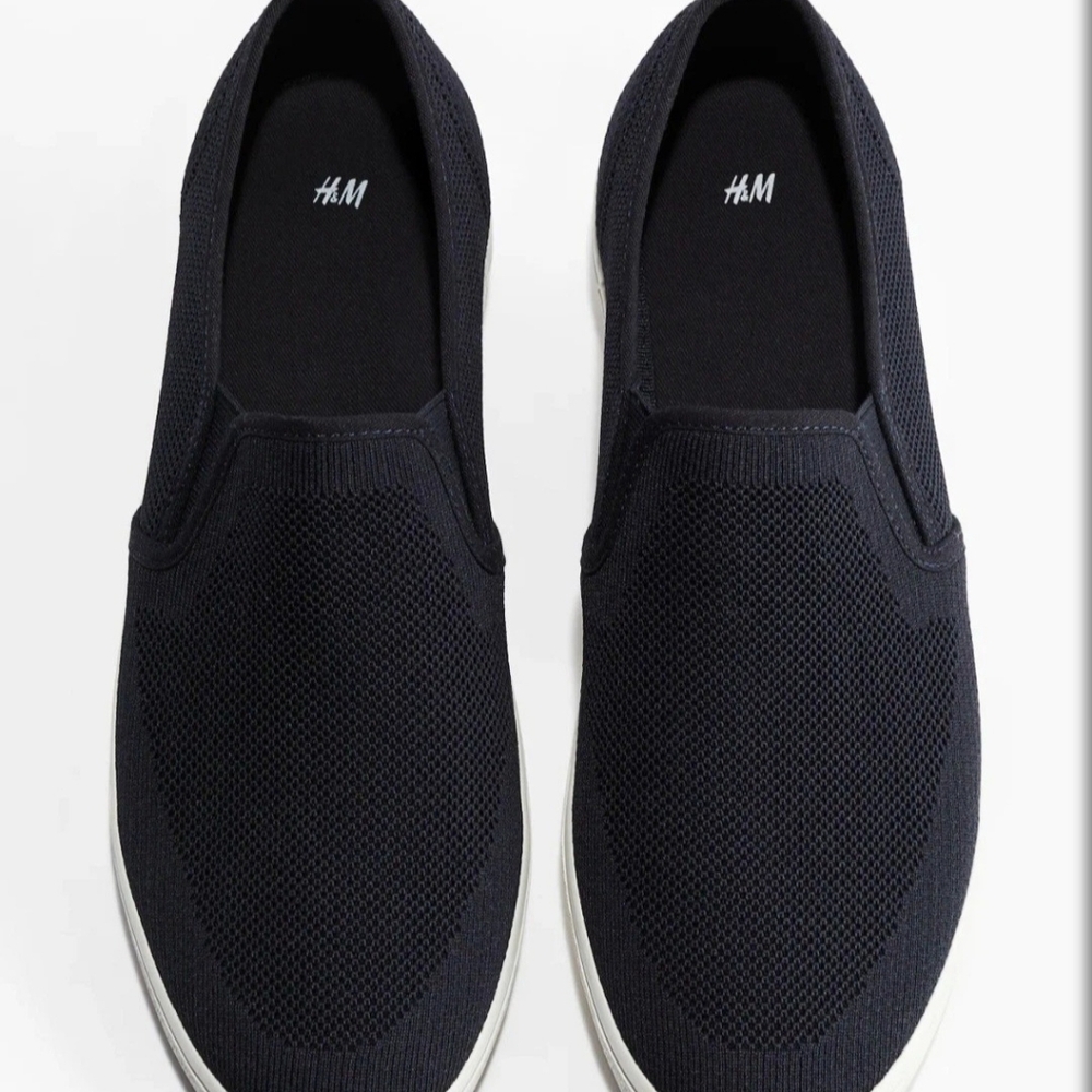 H&M Men's Navy Slip-On Loafers